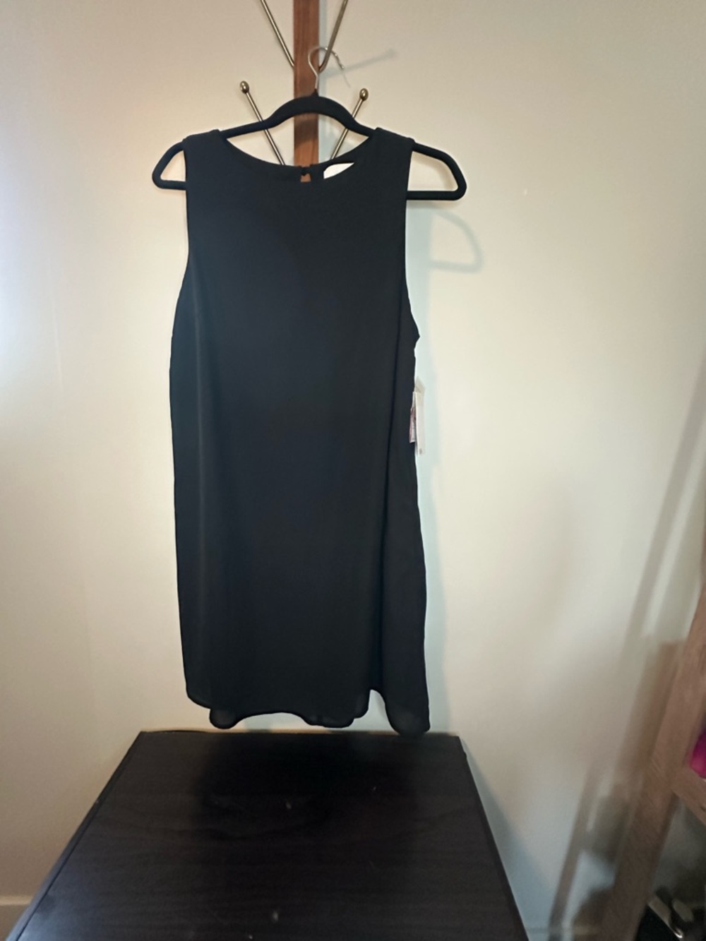 Sleek Black Sleeveless Mini Dress - Women's